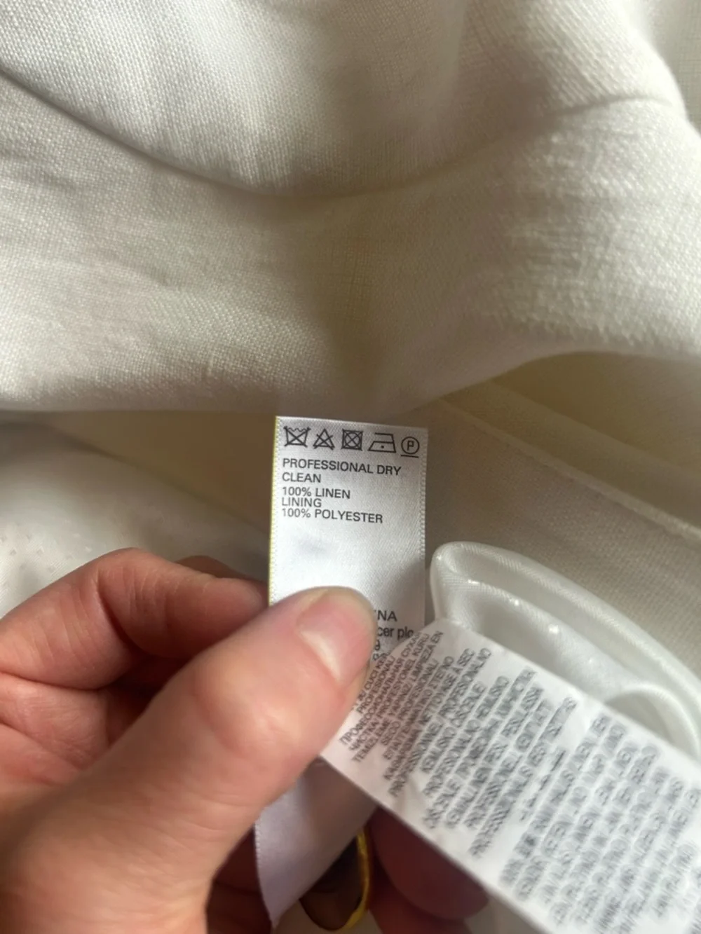 Pure Linen Blend White Blazer Jacket - Picture 4 of 5